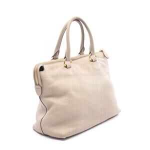 Prada VIT DAINO Leather Handbag Beige